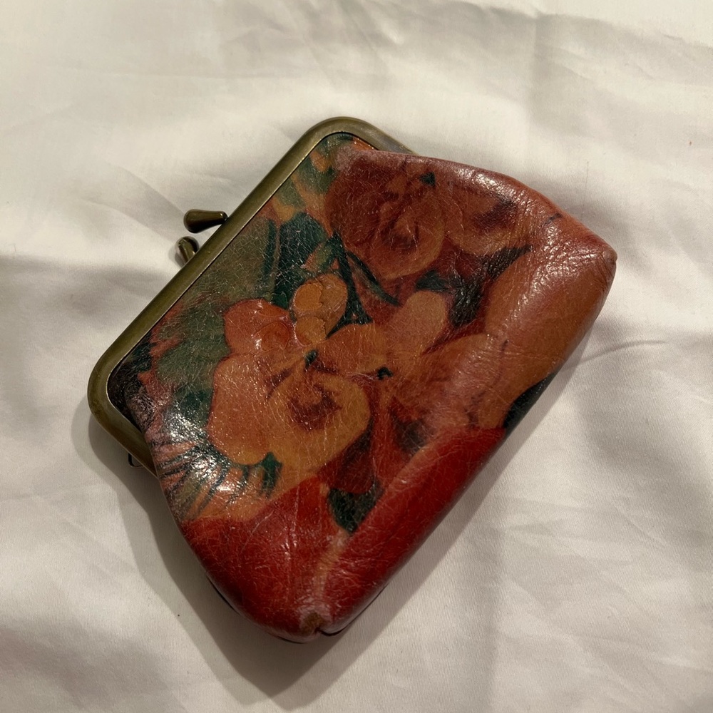 Floral Leather Coin Purse